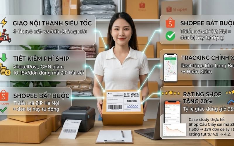 Mã ZIP Hà Nội Là Gì? Bảng Tra Cứu 30 Quận Huyện Mới Nhất